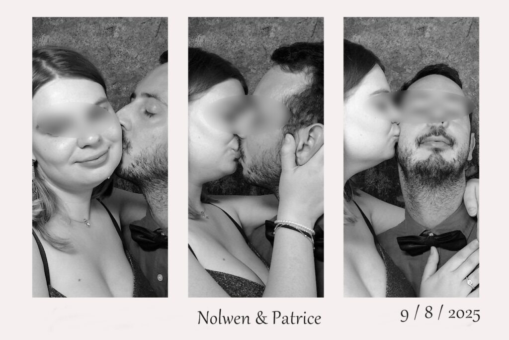 Souvenir de mariage avec borne photo à Allaire
